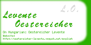 levente oestereicher business card